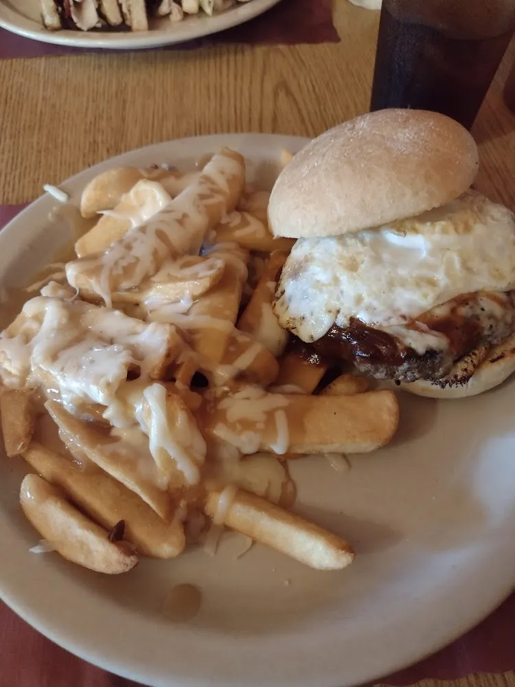 Rendino Burger with Montreal Fries with Cheese